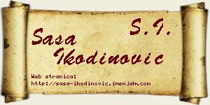 Saša Ikodinović vizit kartica